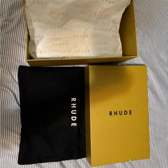 Rhude White and Snake Pattern High-Tops